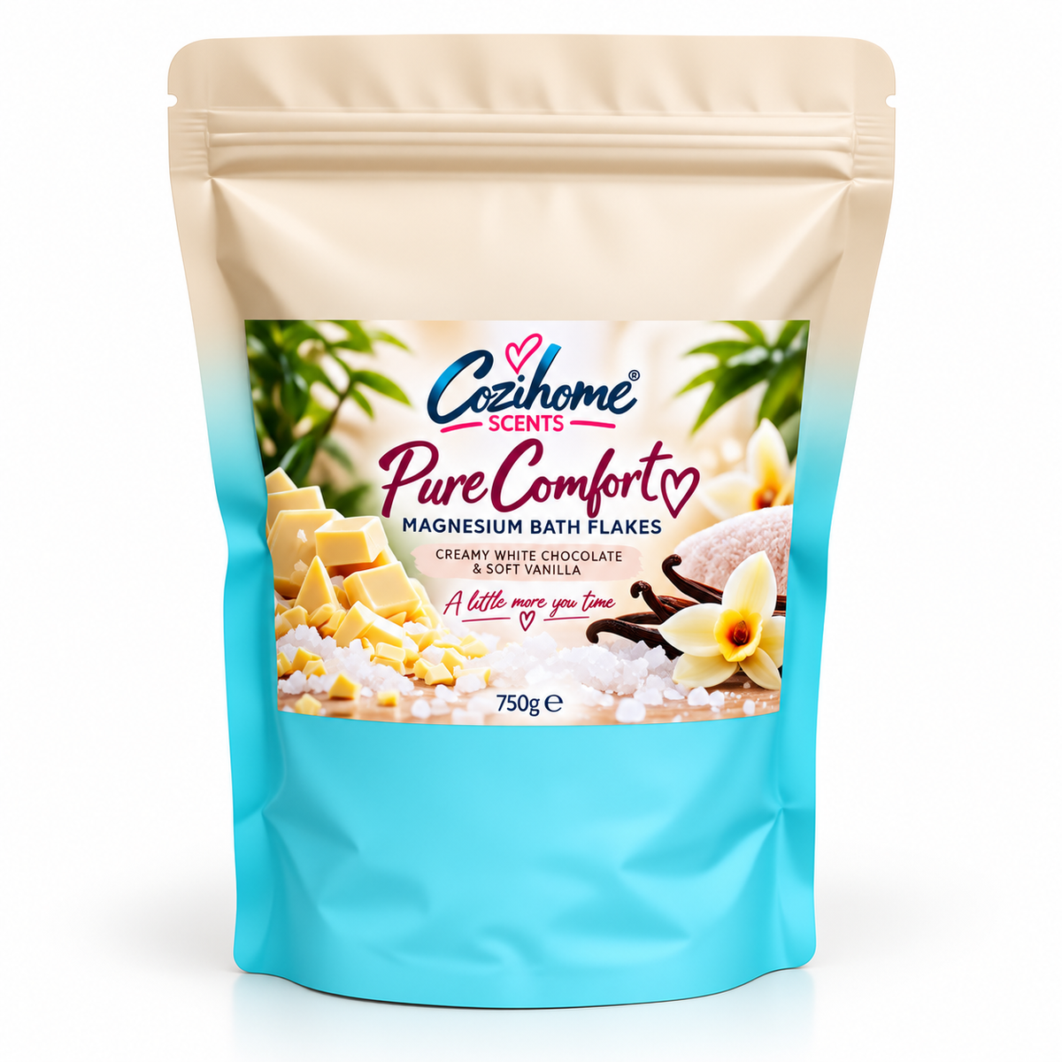 Cozihome Magnesium Bath Flakes 750g | Scented Magnesium Bath Soak | Relax, Unwind & Self Care | 3 Scents