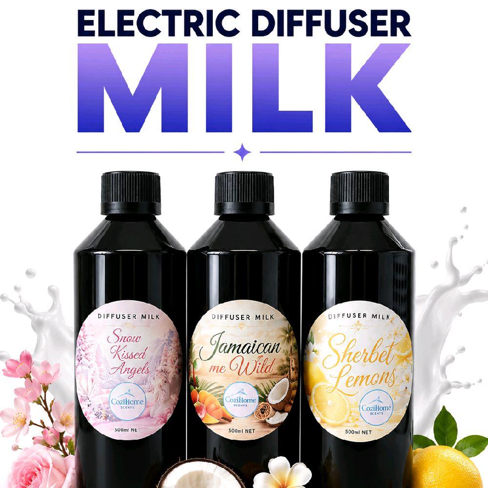 Electric sonic Diffuser Milk juice liquid 500ml  Humidifier Highly Scented Home Fragrance Aroma longlasting scent