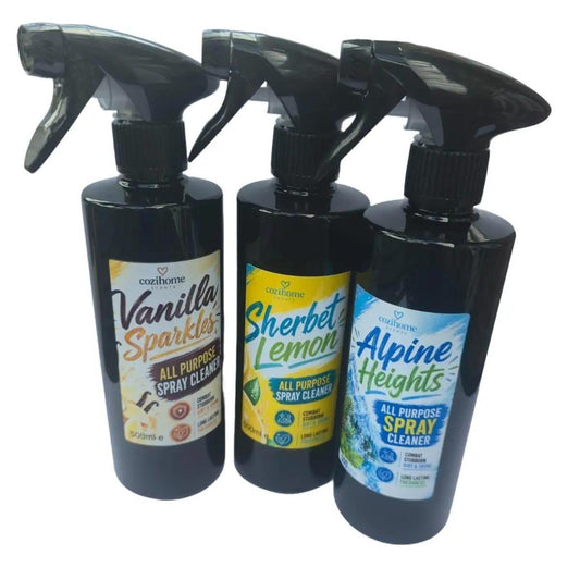 Cozihome All Purpose Spray Cleaner 500ml | Ready To Use Trigger Spray | Scented Surface Cleaner & Odour Eliminator For Kitchen, Bathroom, Bins, Pet Areas, Worktops, Tiles & Everyday Home Cleaning | Choose Your Scent