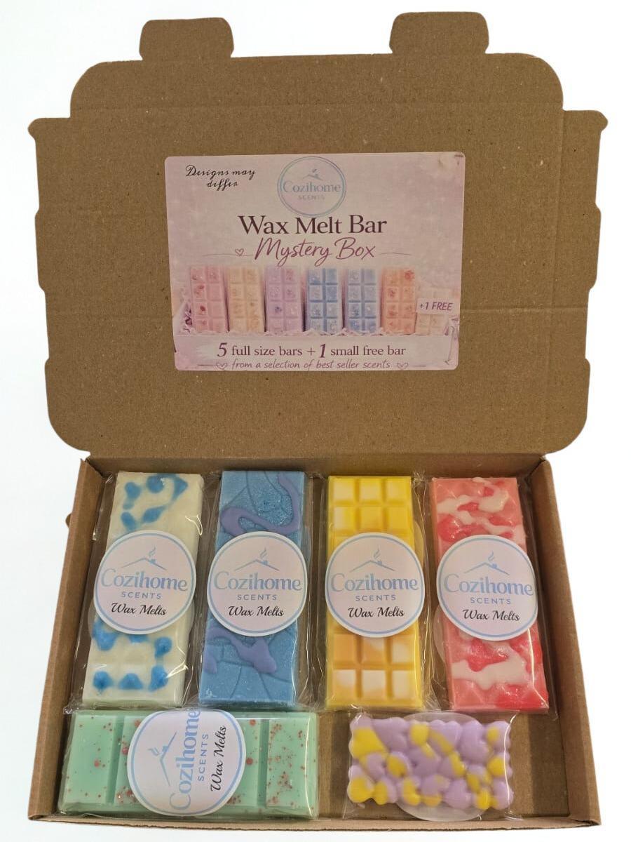 Strong Scented Wax Melt selection Box Long Lasting Home Aroma Fragrance 5 Full sized Bars and FREE Mini Bar Best seller scents from our Perfume, Fresh, Fruity and Floral melts