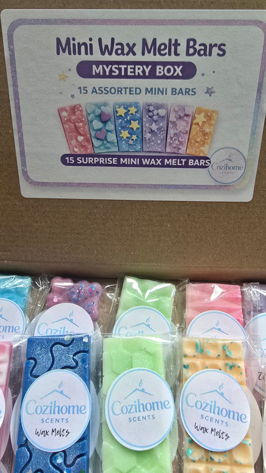 Strong Wax melts | Mini 15 Bar Mystery Box | Assorted Scents | Home Fragrance | Cozihome Scents